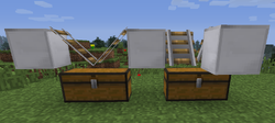 4 sloped rails on top of double chests