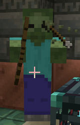 A zombie dual wielding a bow and a poison arrow.
