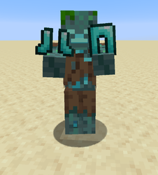 A drowned dual wielding diamond armor