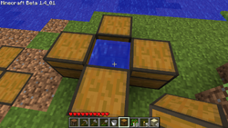 Place four chests and a water source in the middle.