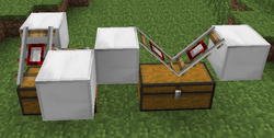 4 sloped detector rails on top of double chests