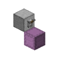 A lever above a shulker.