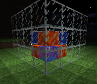 Water and lava placed in a checkerboard pattern cube.
