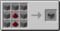 Crafting recipe of the disk drive in MinecraftEdu