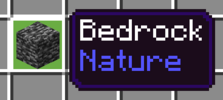 Bedrock inside of a player's inventory