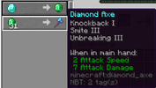 Enchanted Diamond Axe with Knockback 1, Smite 3, and Unbreaking 3 Trade.