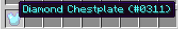 A chestplate enchanted in 13w36a. Note that it doesn't have any enchantments listed in the tooltip, but still has an enchantment glint and blue item name.